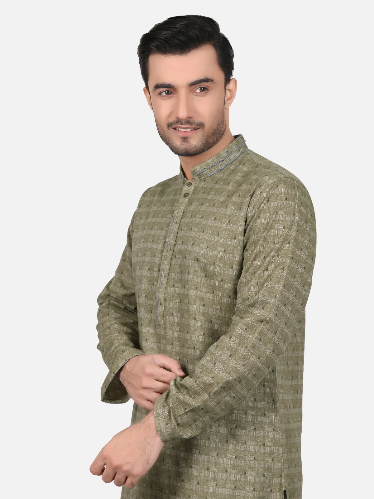Embroidered Cotton Kurta - EMTK18S-9629 - Image 2