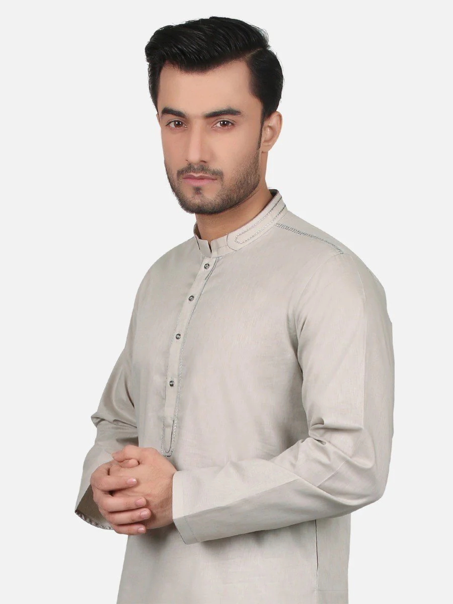 Embroidered Cotton Kurta - EMTK18S-9631 - Image 2