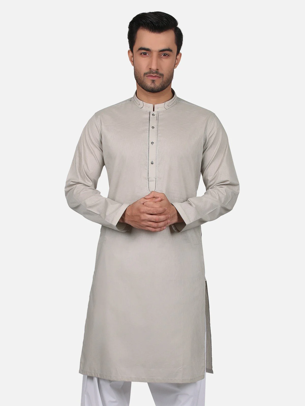 Embroidered Cotton Kurta - EMTK18S-9631 - Image 3