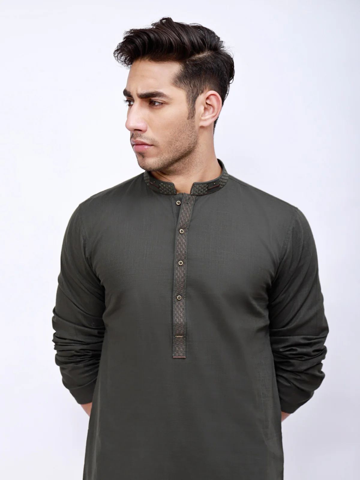 Embroidered Cotton Kurta - EMTK21S-99043 - Image 2