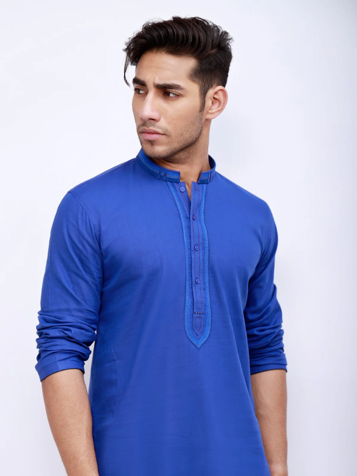 Embroidered Cotton Kurta - EMTK21S-99045 - Image 2