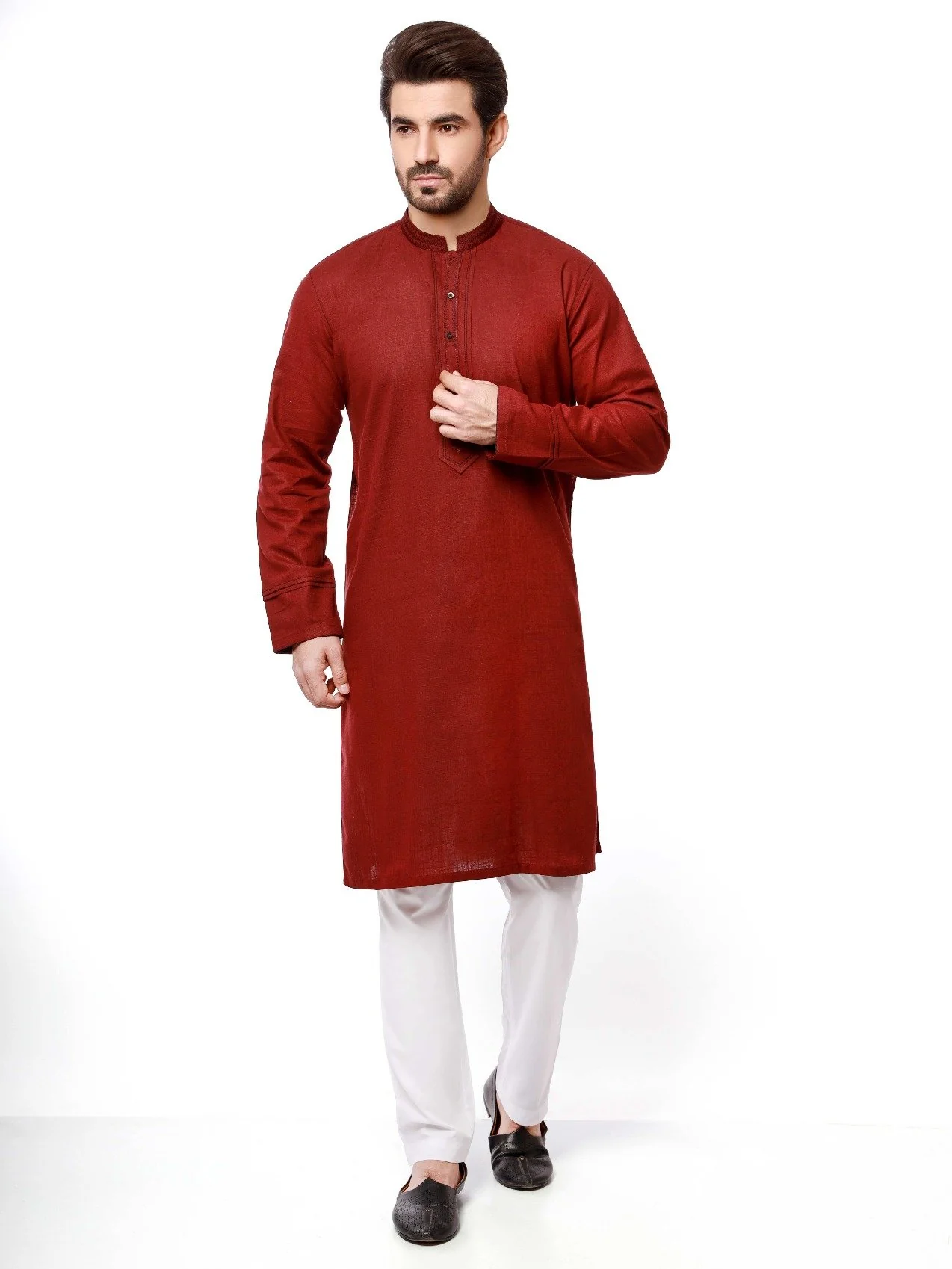 Embroidered Cotton Kurta - EMTK21S-99054