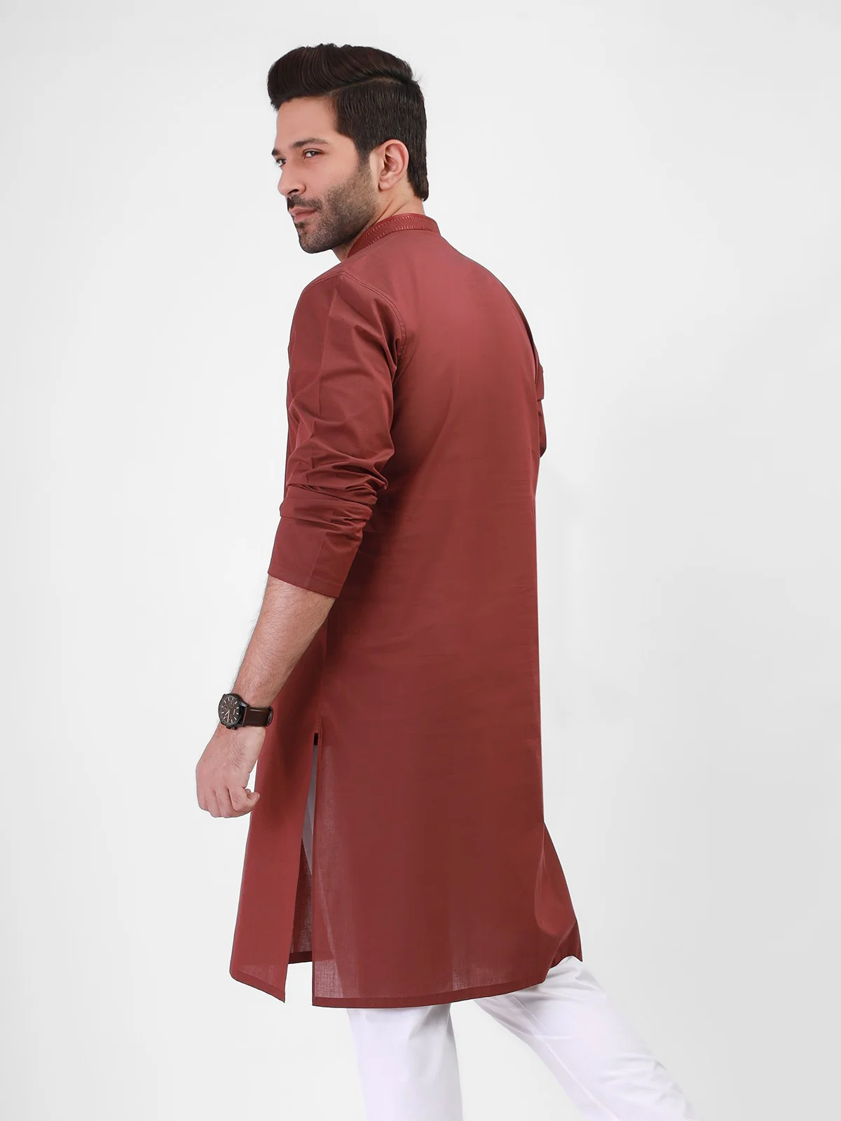 Embroidered Cotton Kurta - EMTK21S-99061 - Image 2