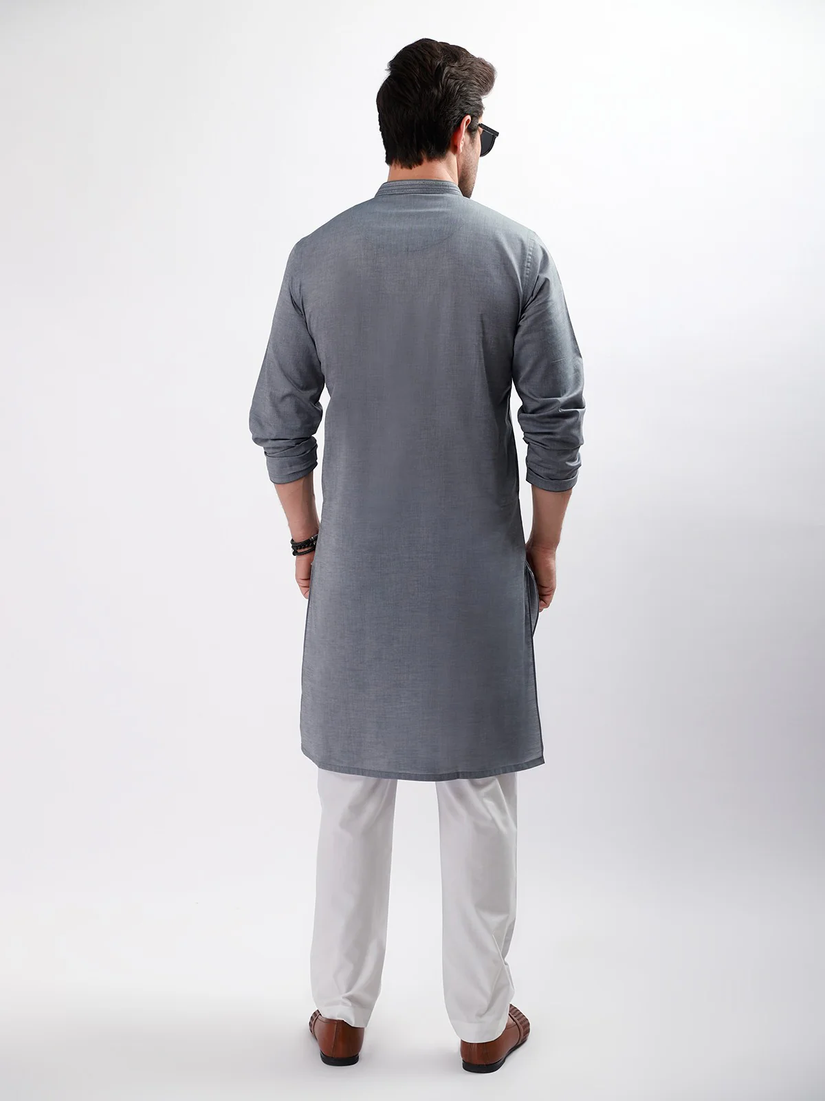 Embroidered Cotton Kurta - EMTK21S-99066 - Image 3