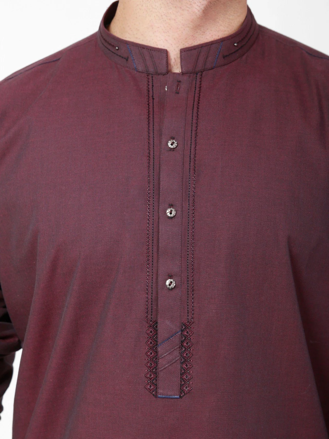Embroidered Cotton Kurta - EMTK21S-99107 - Image 2