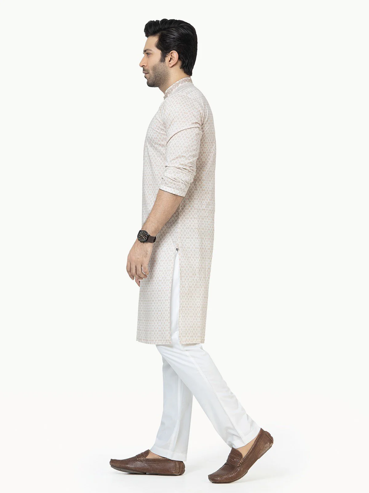 Embroidered Cotton Kurta - EMTK22S-99120 - Image 3