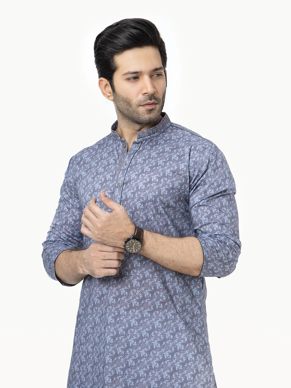 Embroidered Cotton Kurta - EMTK22S-99143 - Image 2