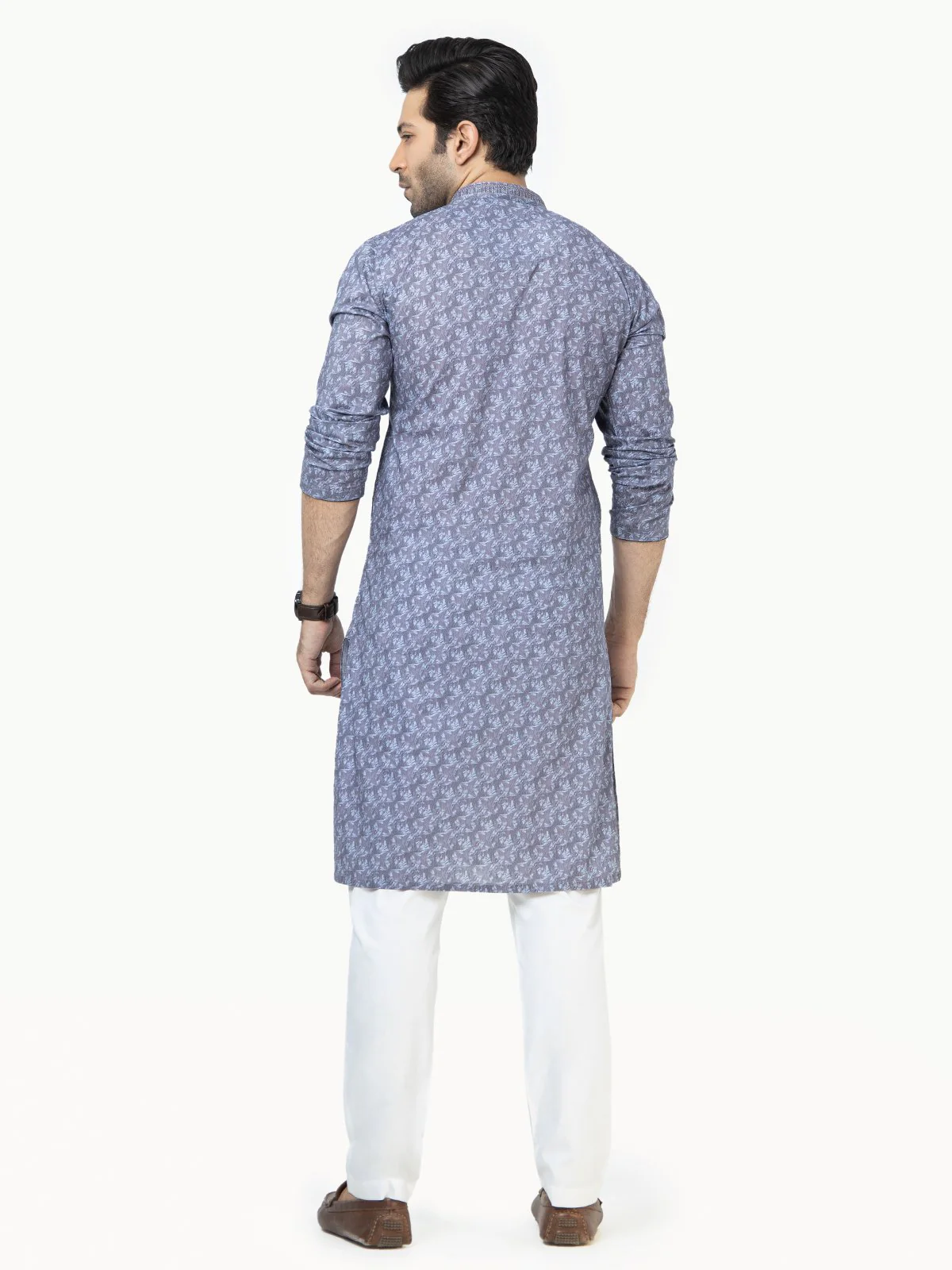Embroidered Cotton Kurta - EMTK22S-99143 - Image 4