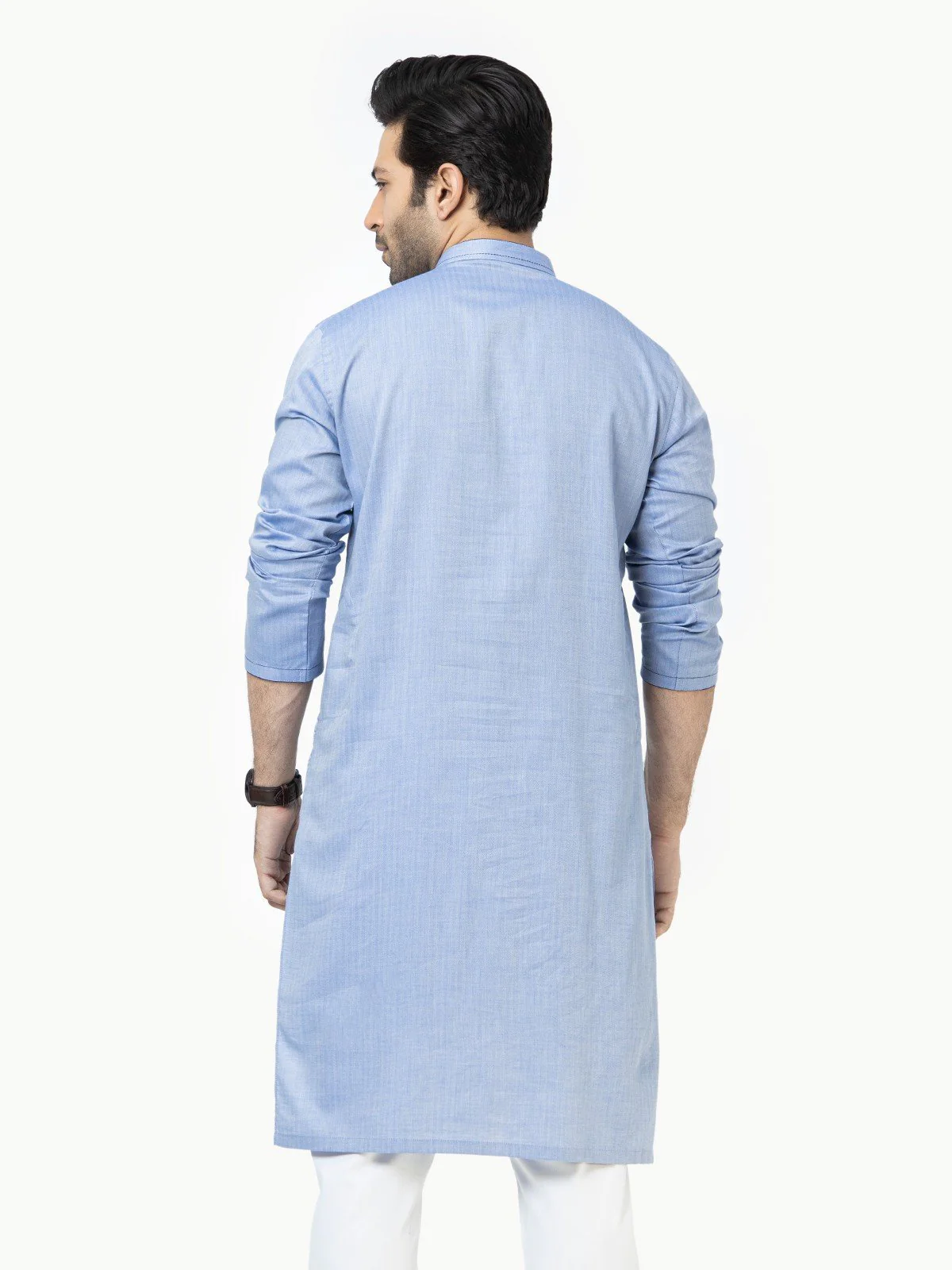 Embroidered Cotton Kurta - EMTK22S-99190 - Image 3