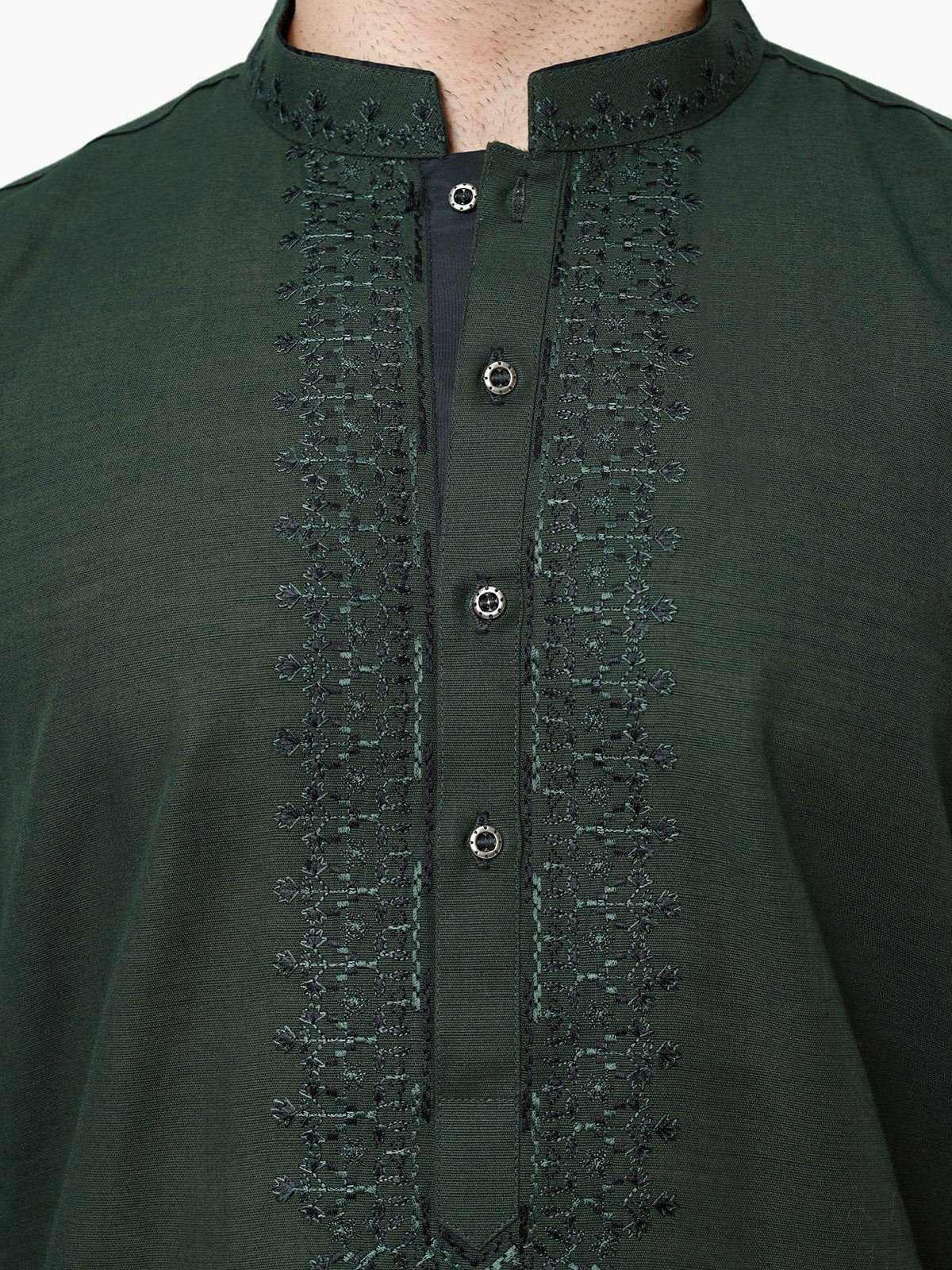 Embroidered Cotton Kurta - EMTK22S-99211 - Image 4