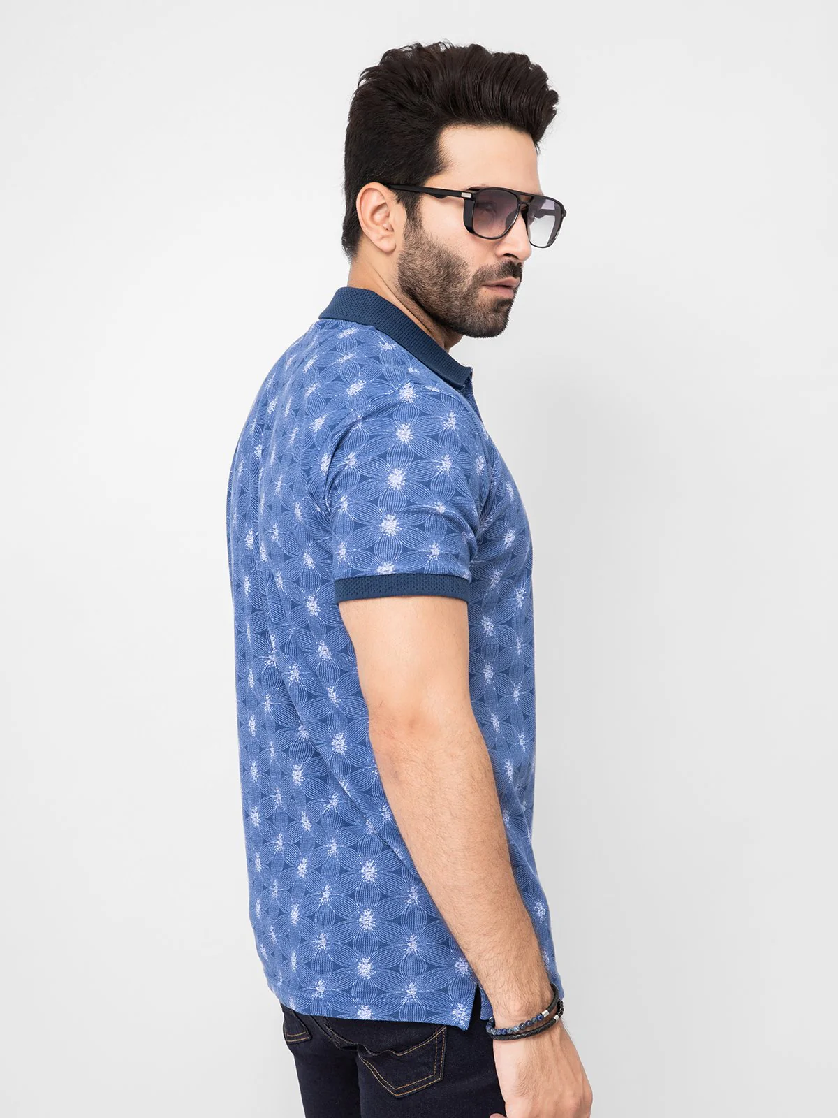 Printed Zipper Polo - EMTPS21-044 - Image 3