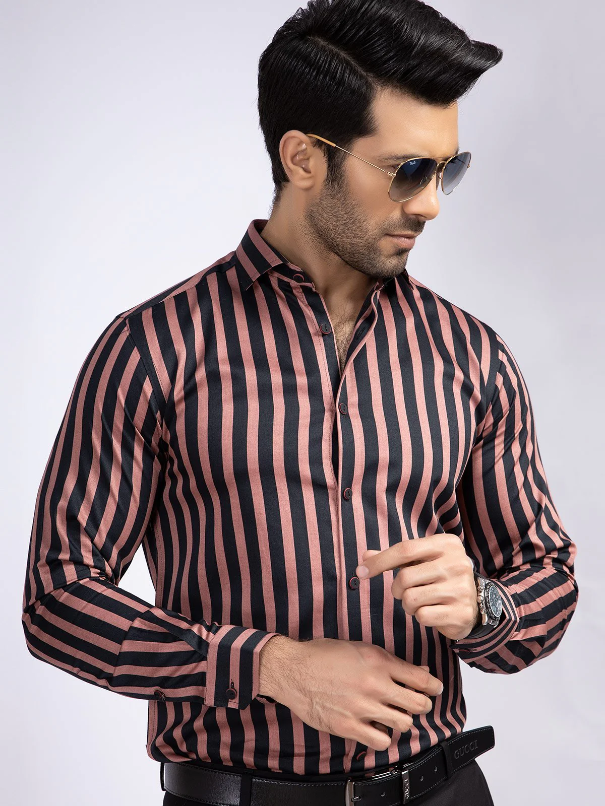 Urban Culture Striped Shirt - EMTSUC19-073