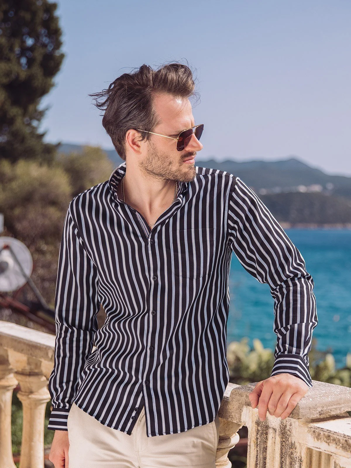 Urban Culture Striped Shirt - EMTSUC20-113 - Image 4