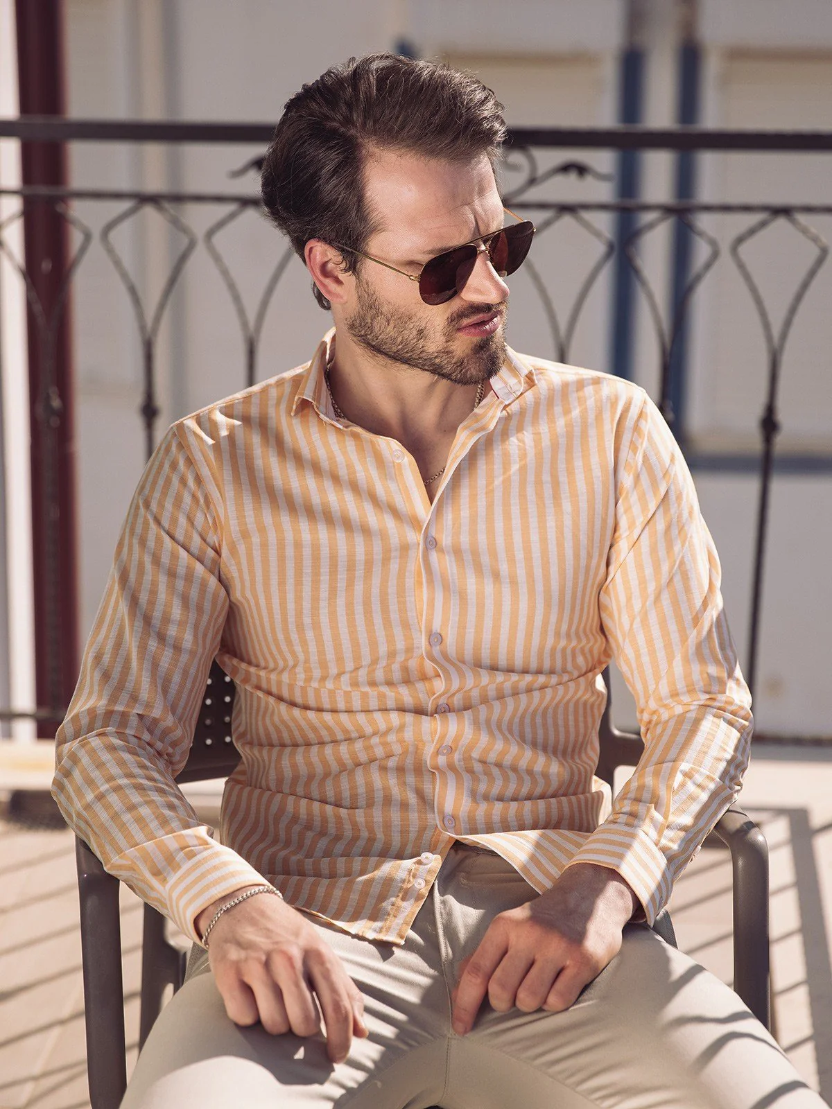 Urban Culture Striped Shirt - EMTSUC21-122 - Image 3
