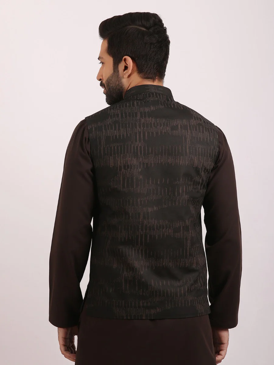 Embroidered Cotton Waistcoat - EMTWC20-35713 - Image 3