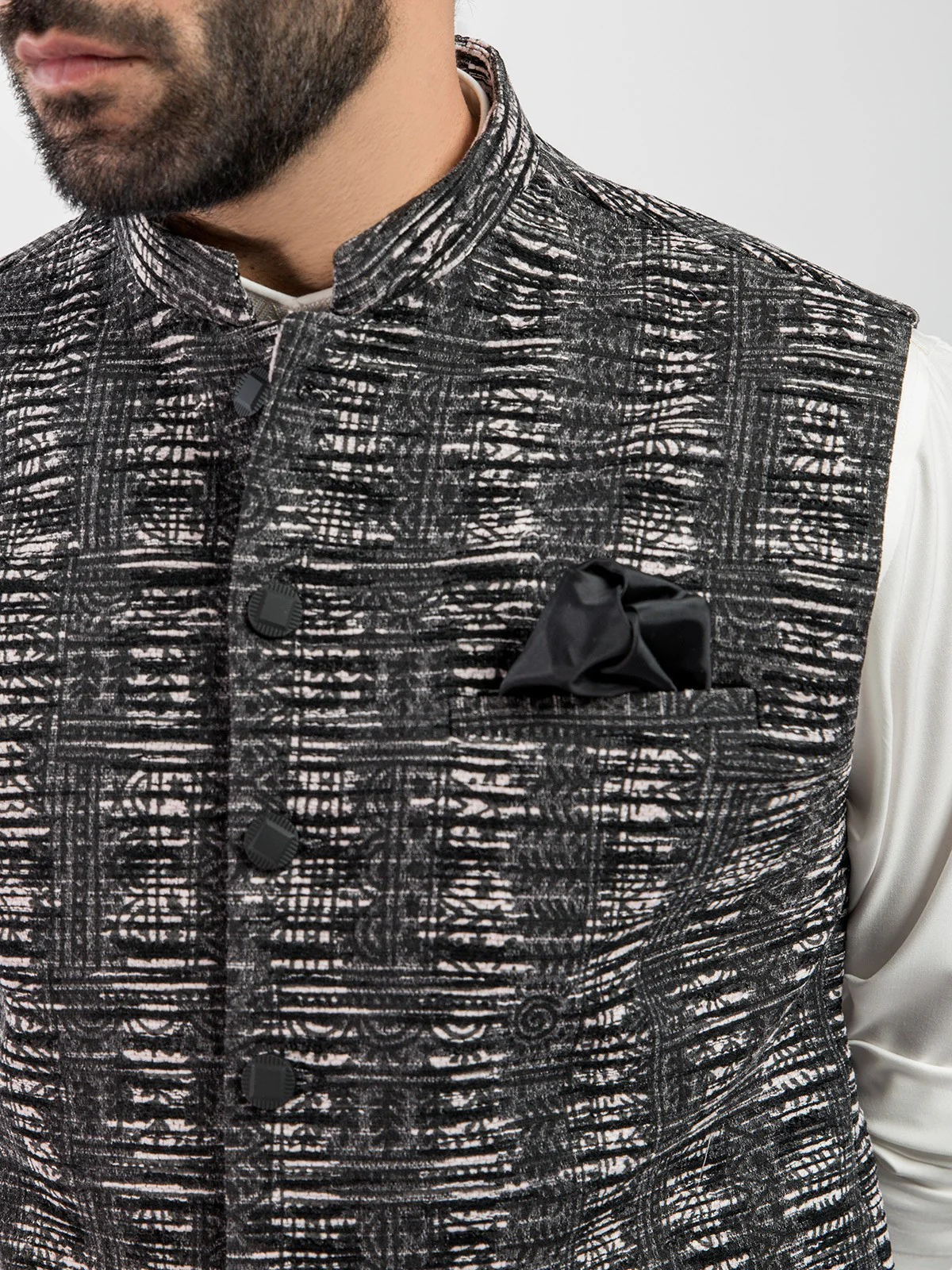 Jamawar Waistcoat - EMTWC20-35728 - Image 3