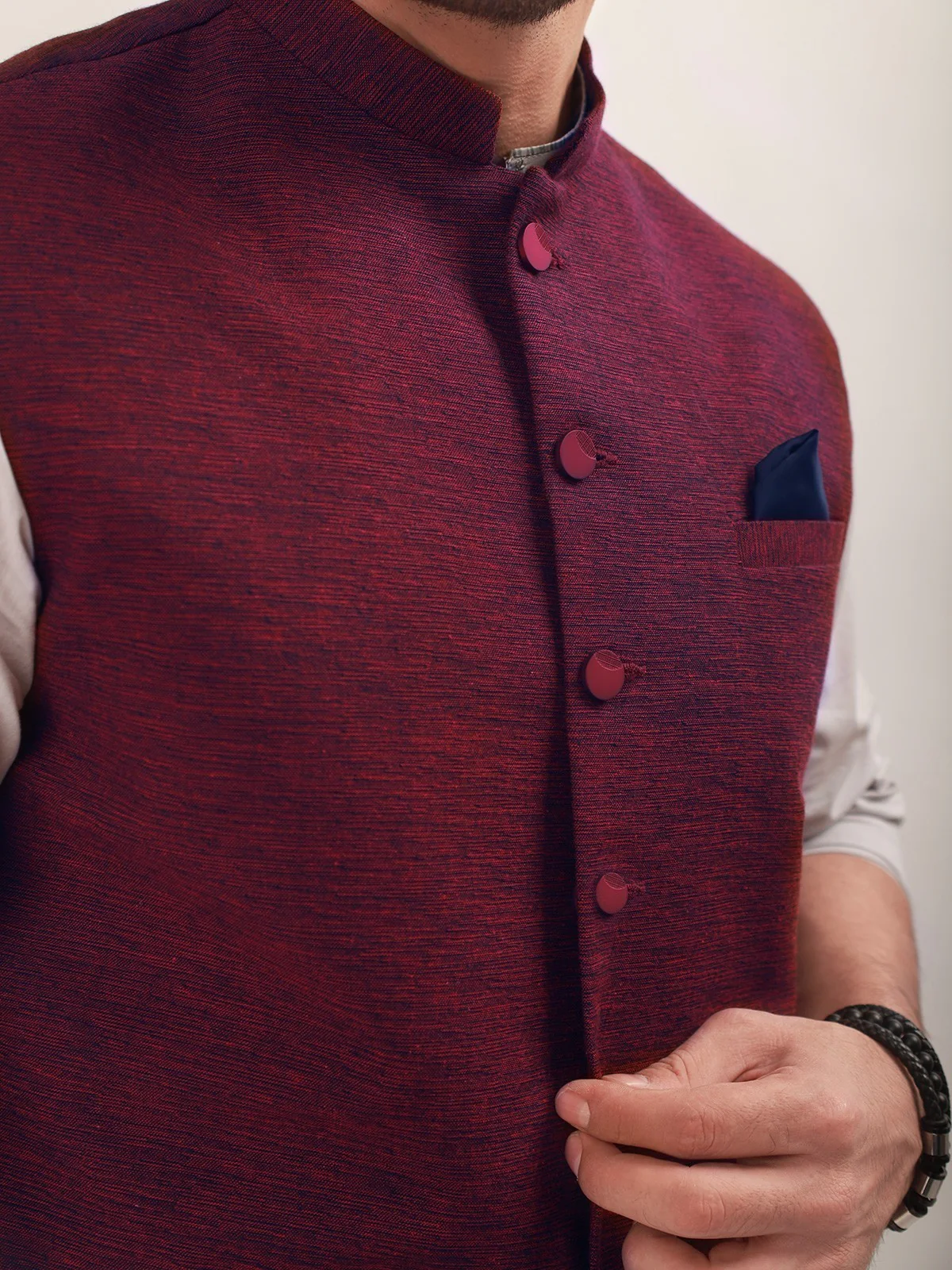 Khaddar Waistcoat - EMTWC21-35744 - Image 2