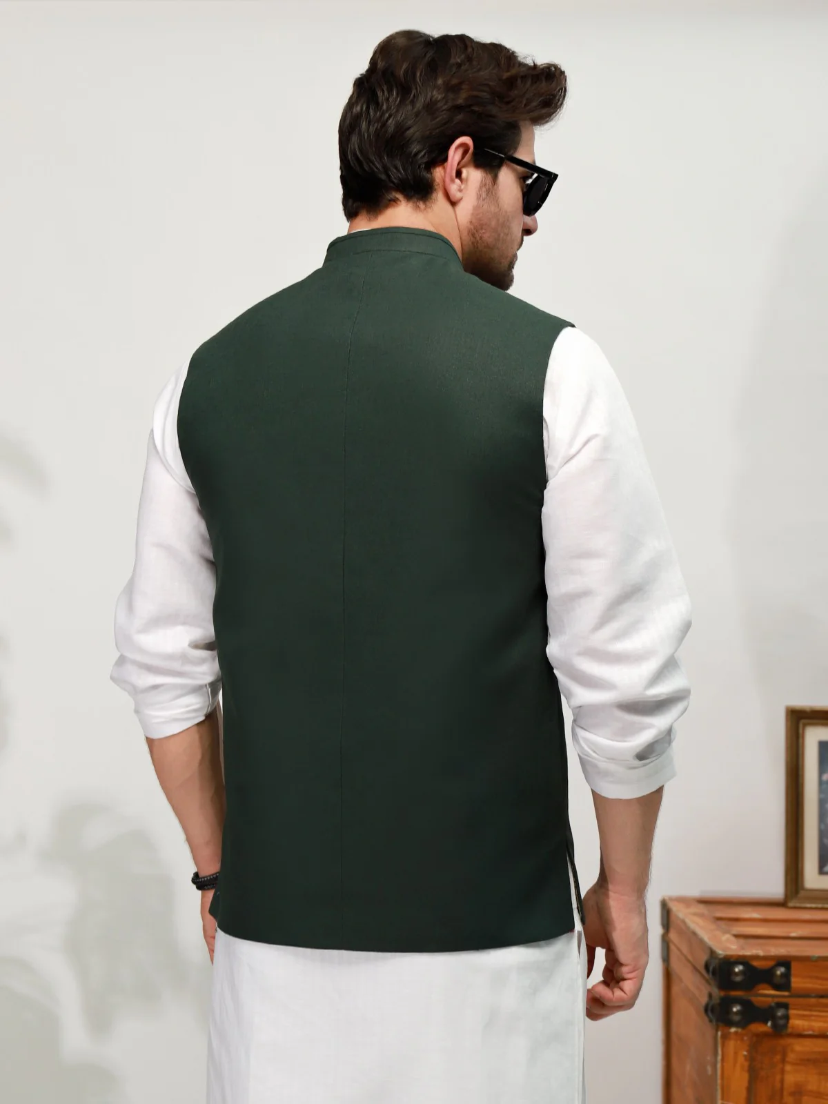 Linen Waistcoat - EMTWC21-35755 - Image 2