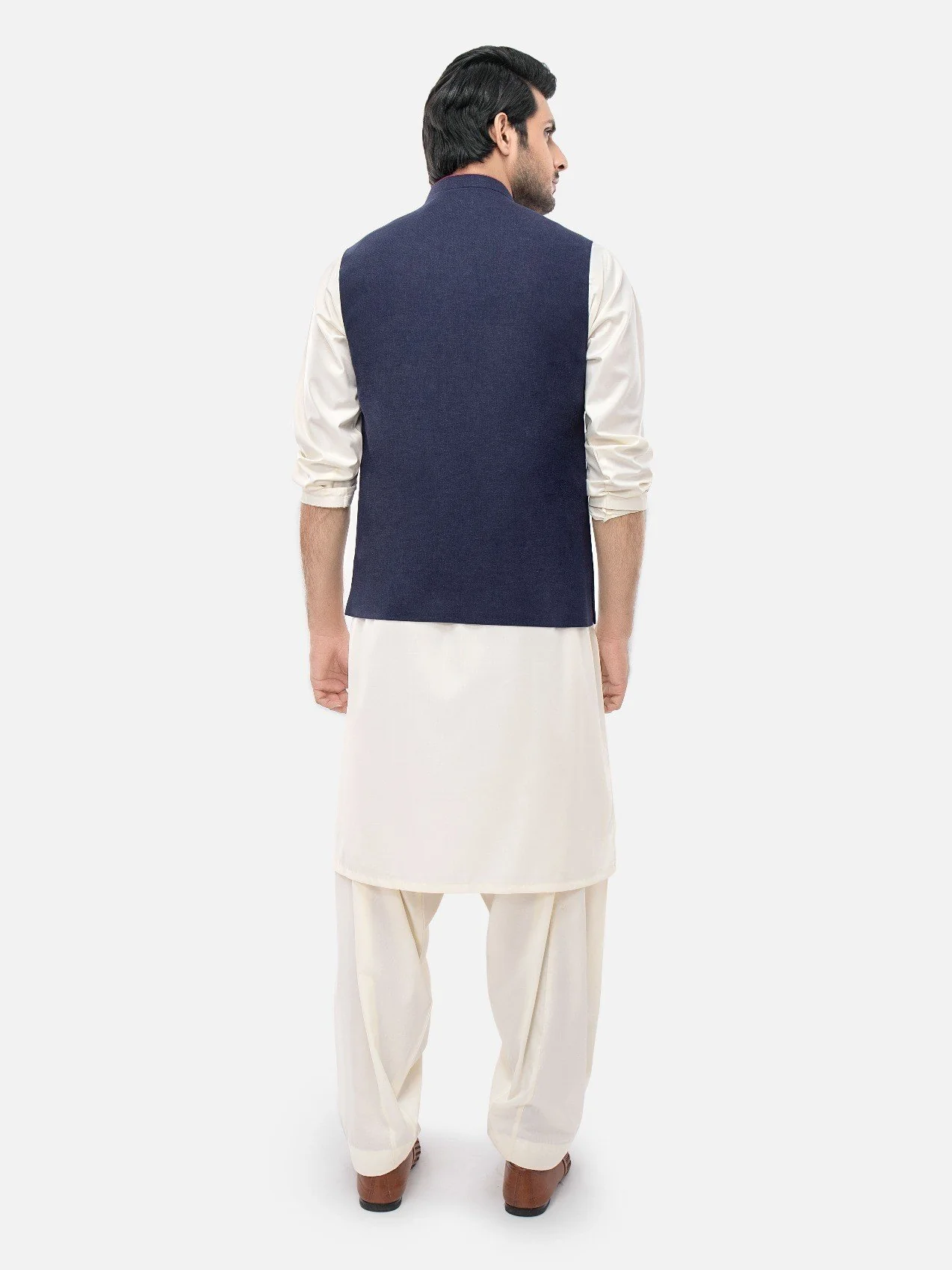 Embroidered Linen Waistcoat - EMTWC21-35767 - Image 4