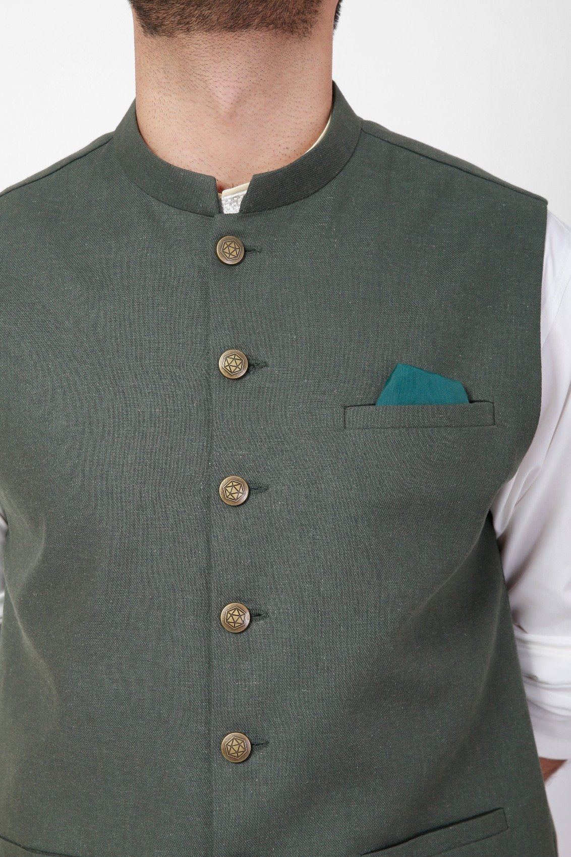 Linen Waistcoat - EMTWC21-35768 - Image 3