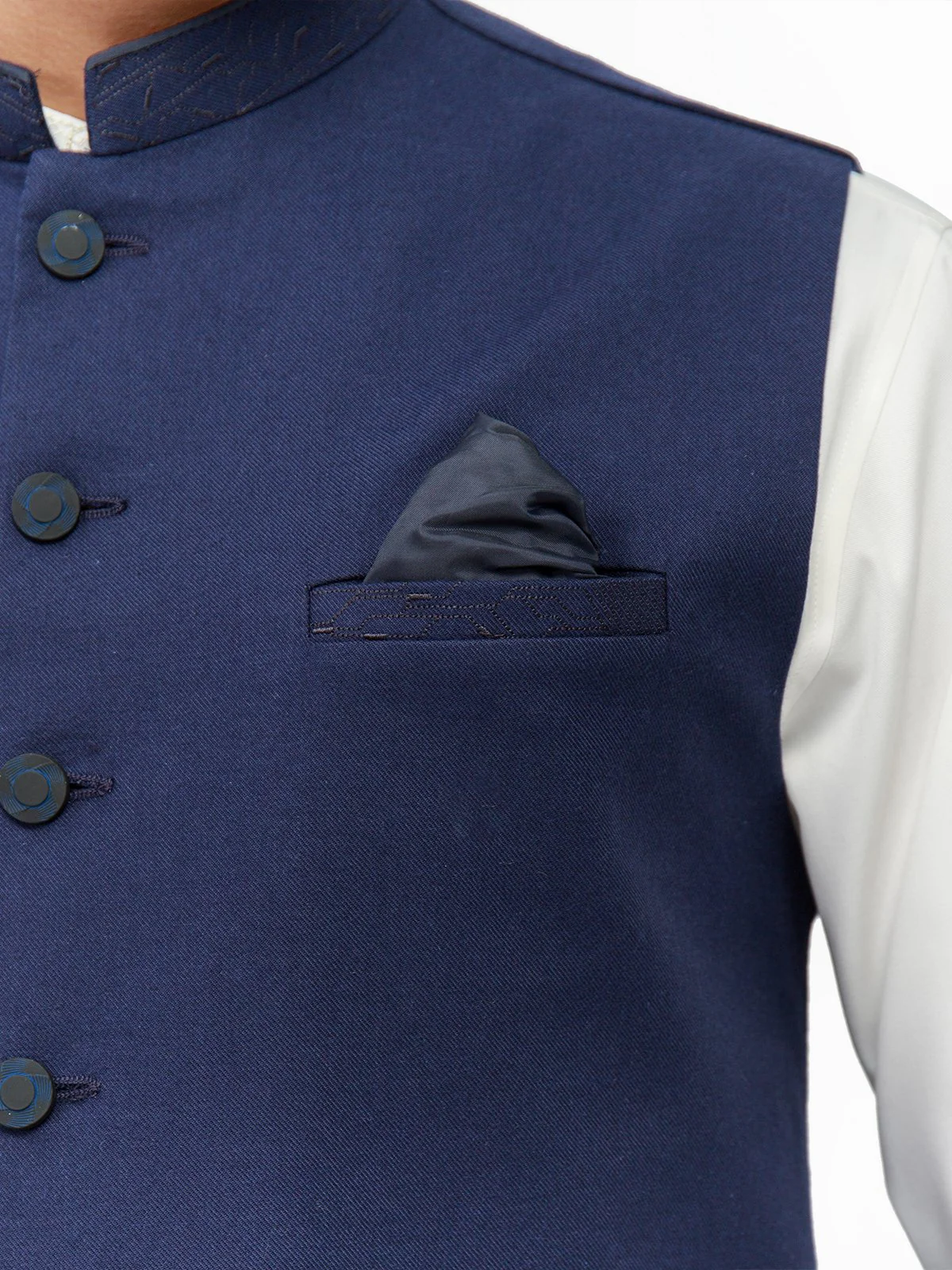 Embroidered Cotton Waistcoat - EMTWC21-35774 - Image 2