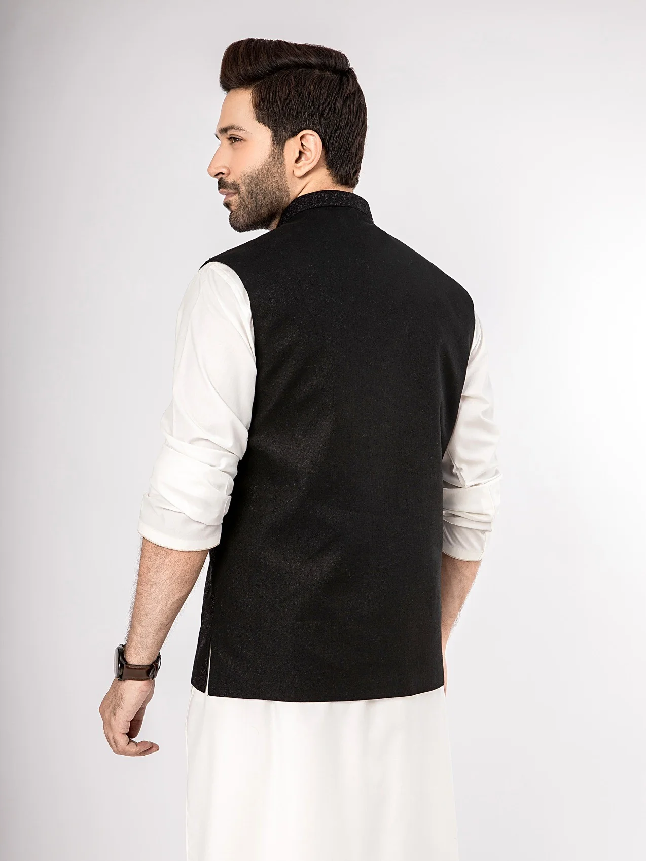 Embroidered Linen Waistcoat - EMTWCC21-074 - Image 4