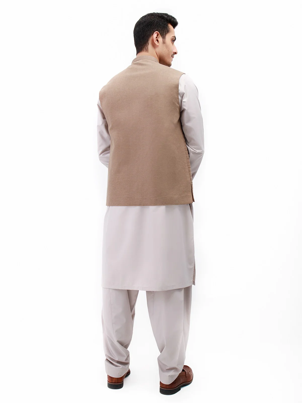 Embroidered Linen Waistcoat - EMTWCC21-097 - Image 4