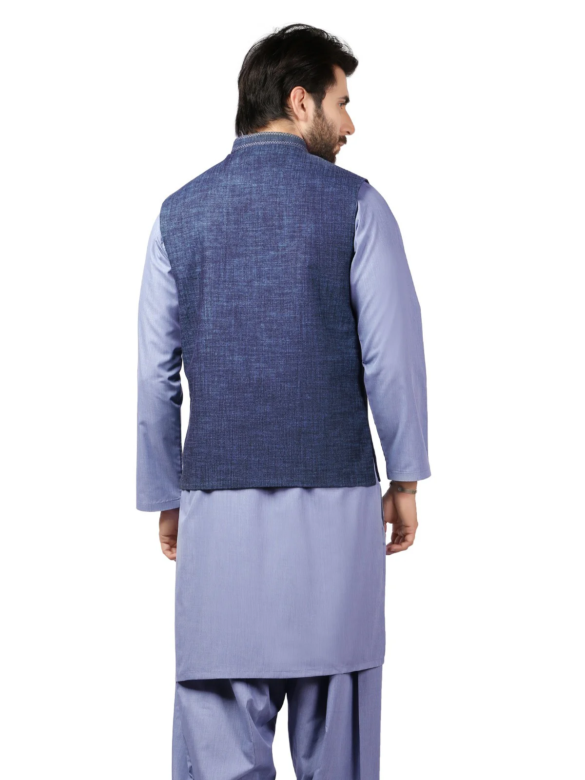 Embroidered Viscose Waistcoat Suit - EMTWCS19-9826 - Image 3