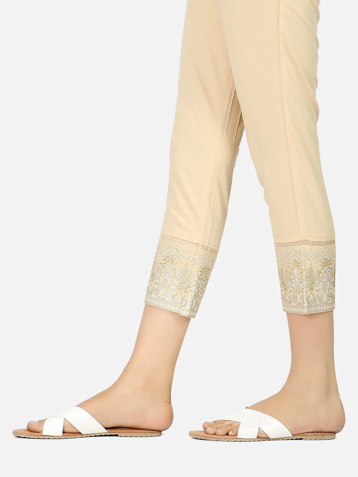 Embroidered Cotton Trouser - EWBE20-76223 - Image 2