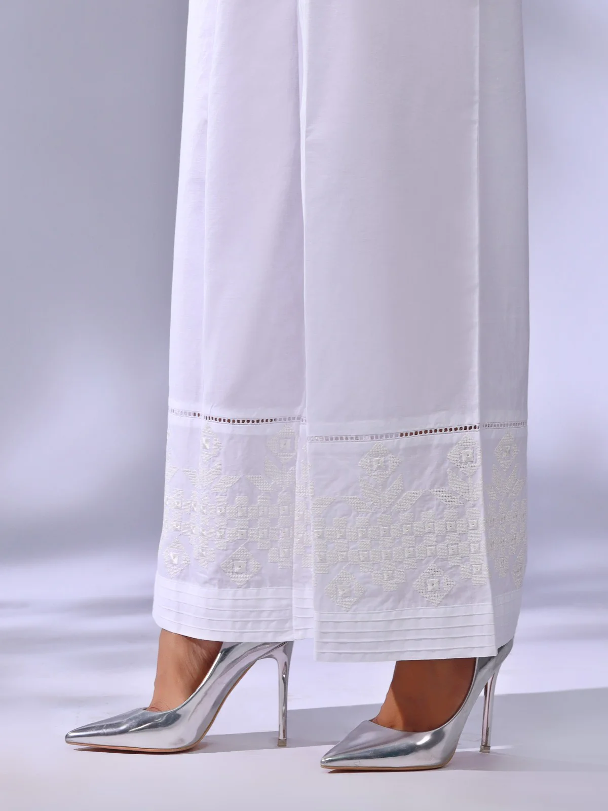 Embroidered Cotton Trouser - EWBE20-76232 - Image 2