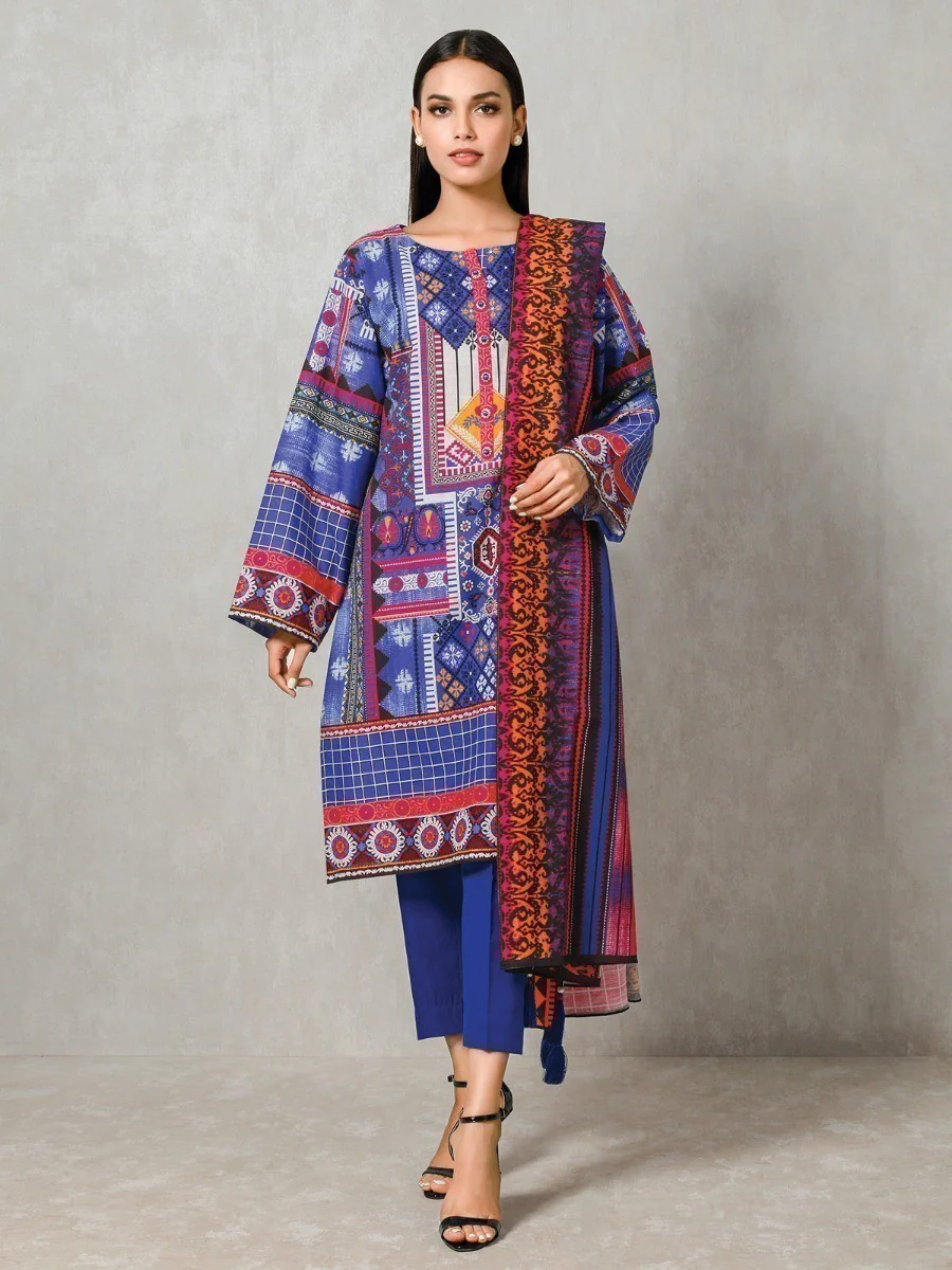 Printed Khaddar Suit - EWU20A10-20288