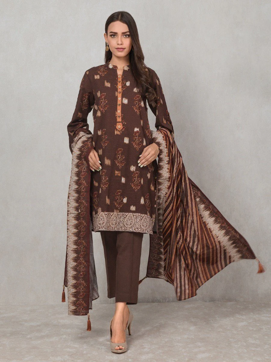 Printed Khaddar Suit - EWU20A10-20297