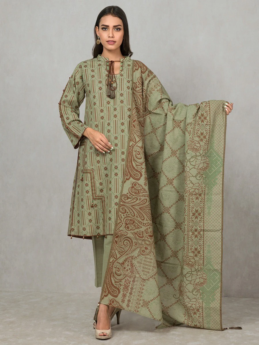 Printed Khaddar Suit - EWU20A10-20299