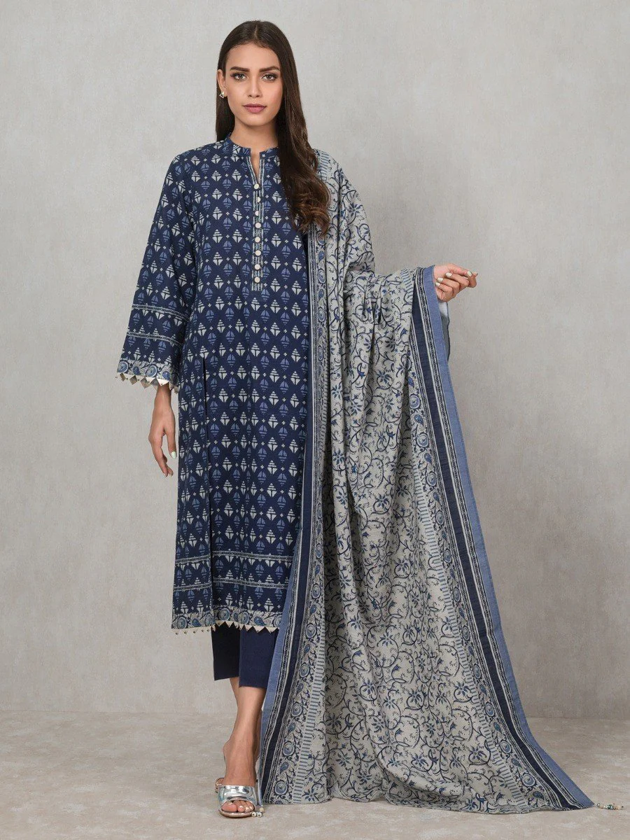 Printed Khaddar Suit - EWU20A10-20302