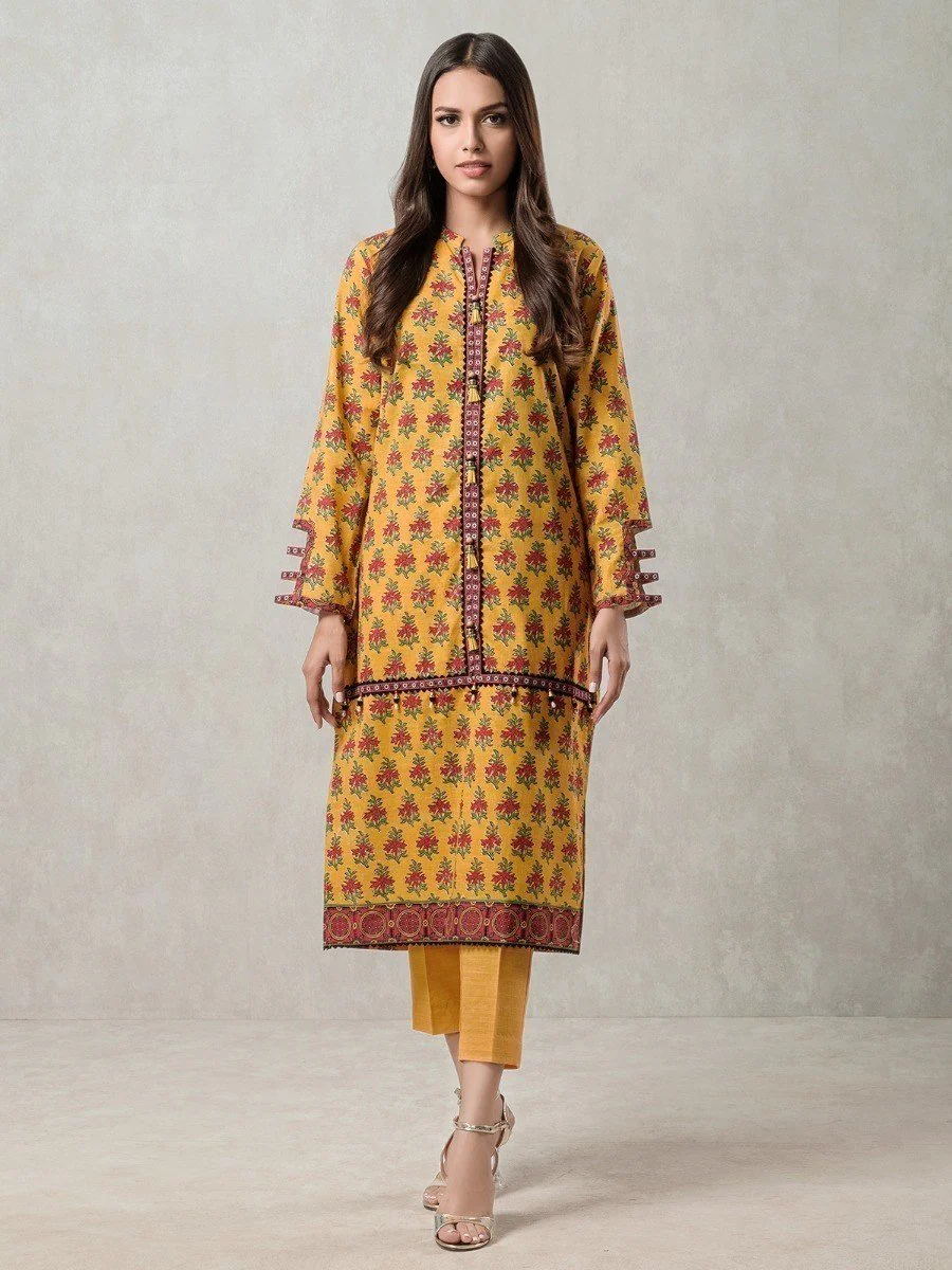 Printed Khaddar Shirt Trouser - EWU20A10-20305