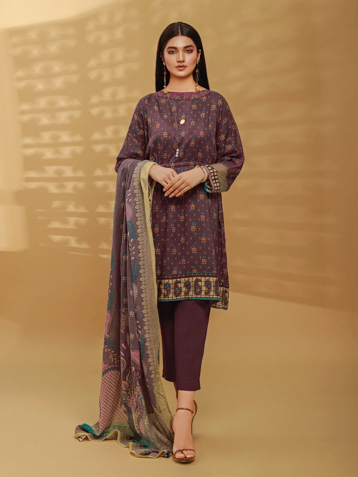 Printed Viscose Suit - EWU20A14-20379