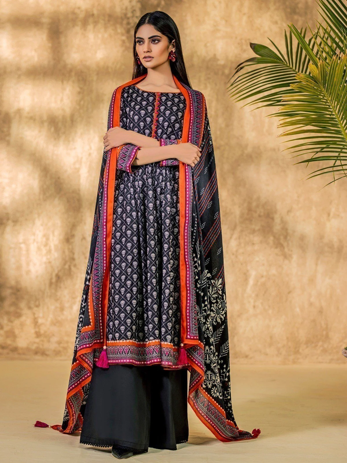Printed Viscose Suit - EWU20A14-20381