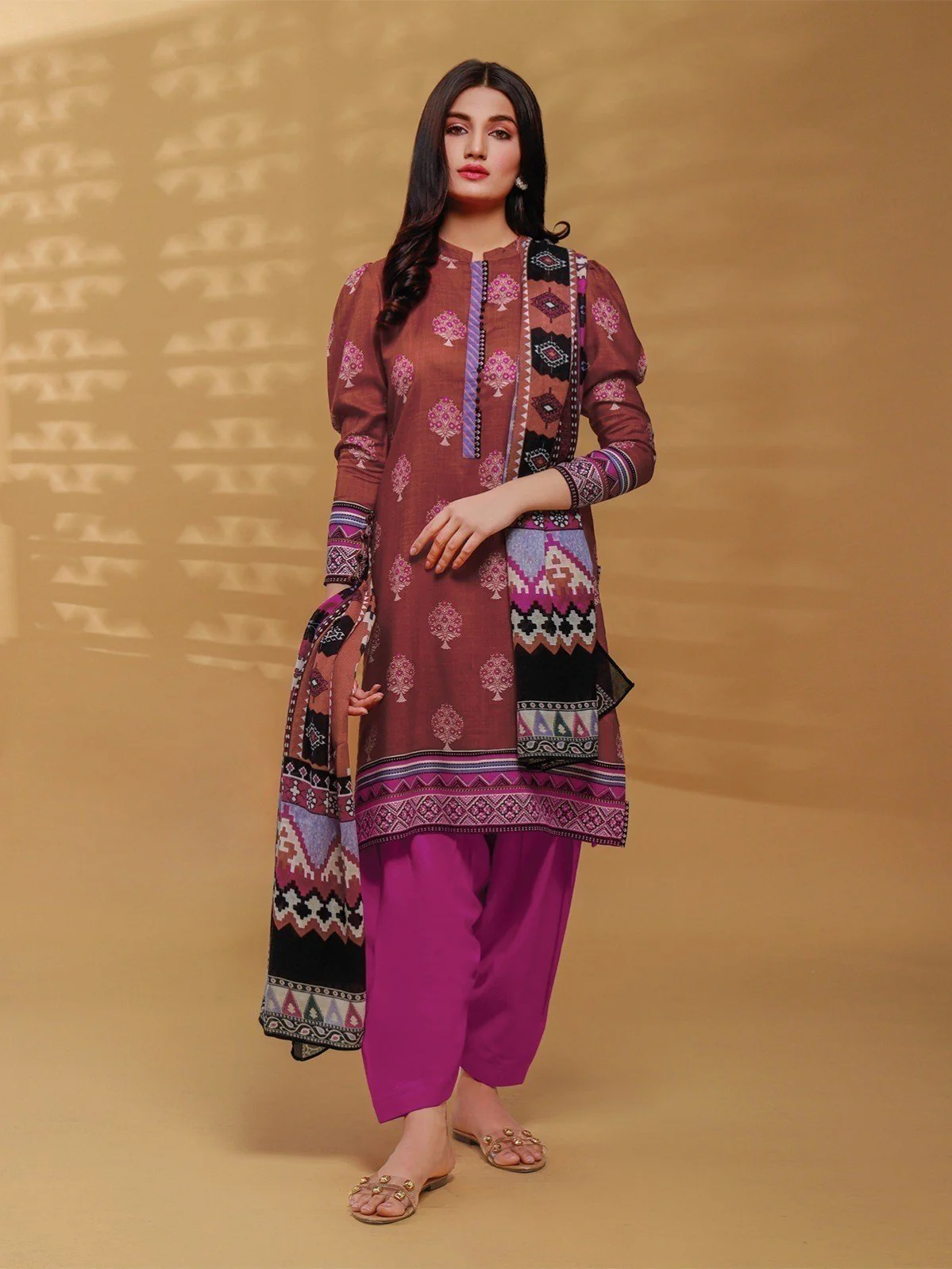 Printed Viscose Suit - EWU20A14-20383