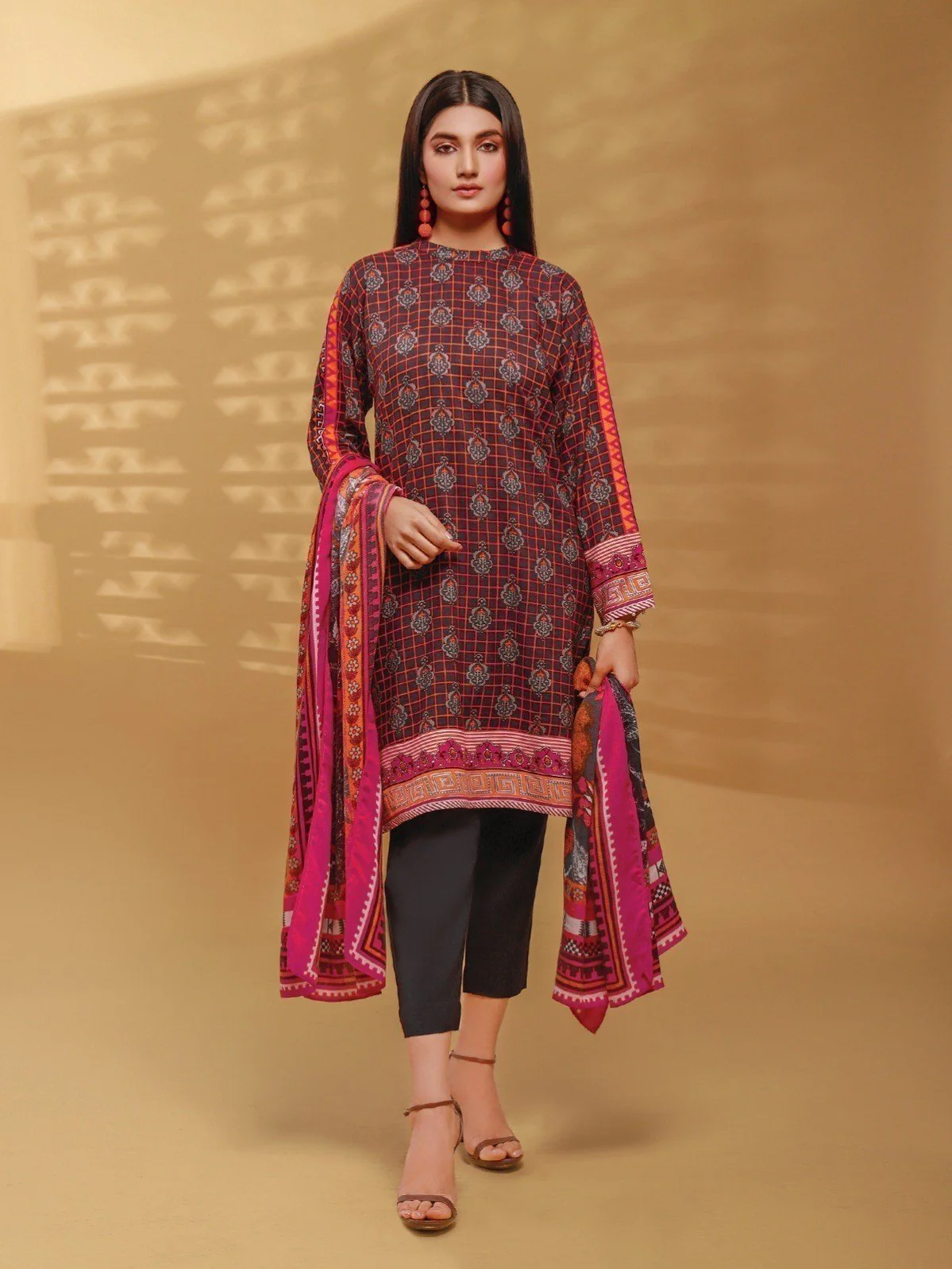 Printed Viscose Suit - EWU20A14-20389
