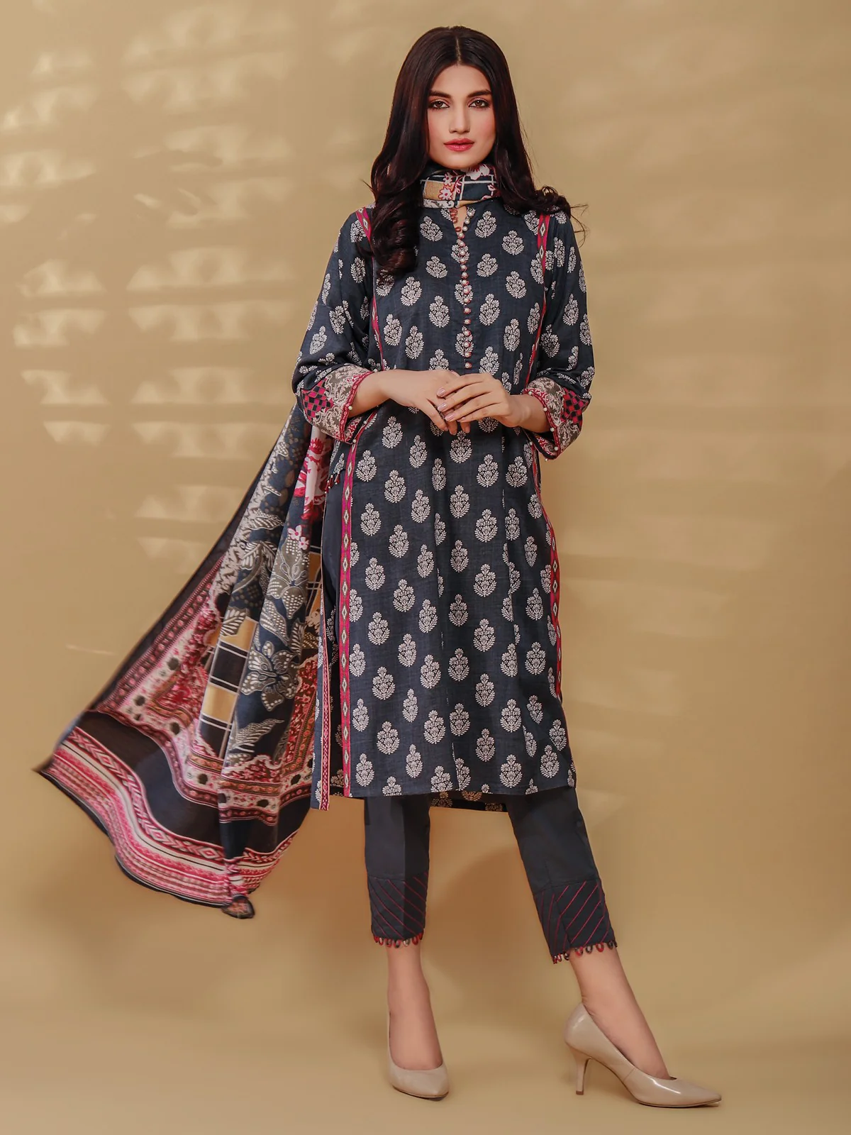 Printed Viscose Suit - EWU20A14-20391
