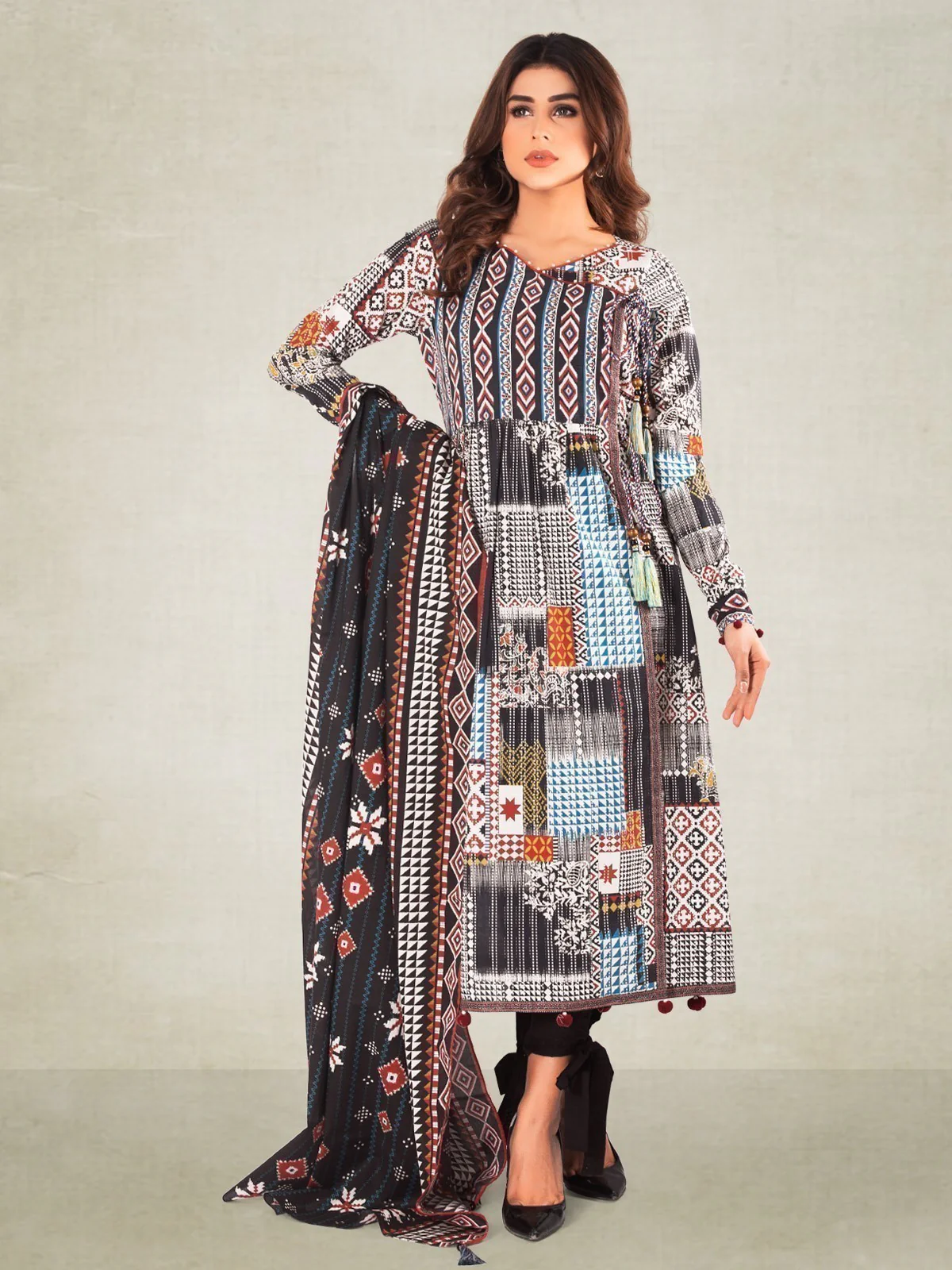 Printed Lawn Suit - EWU20A3-20059
