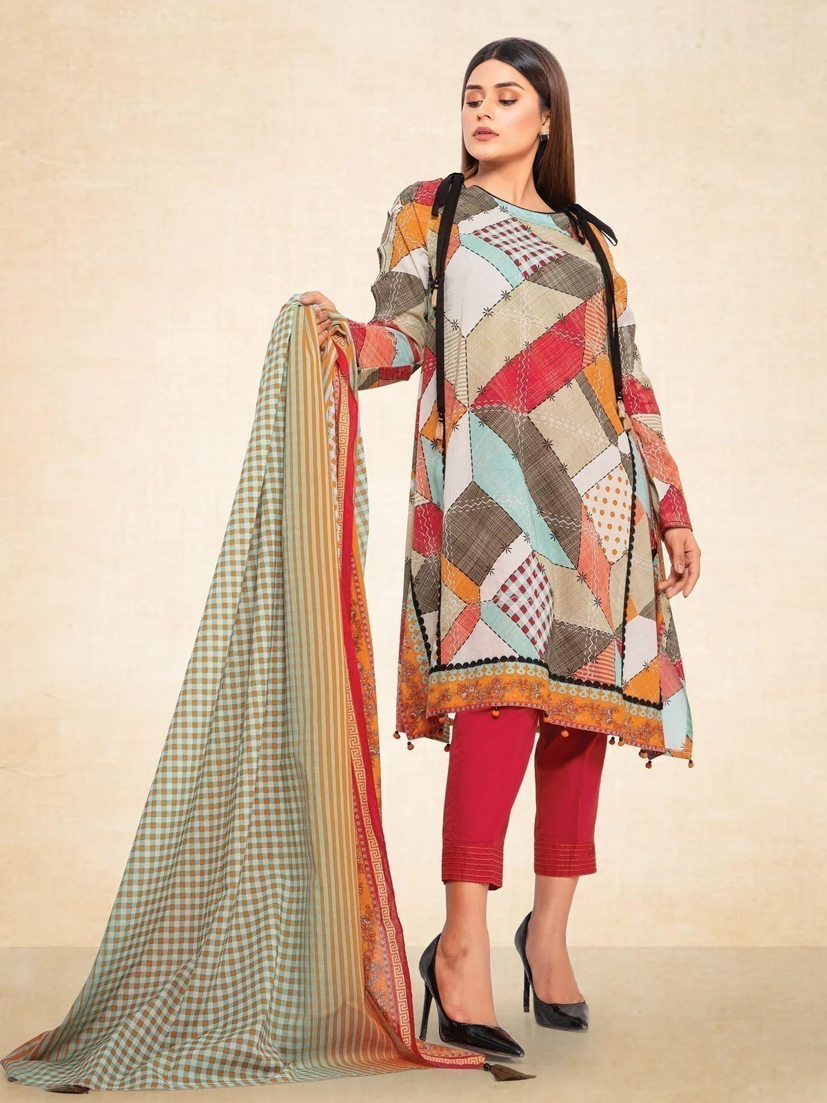 Printed Lawn Suit - EWU20A3-20063