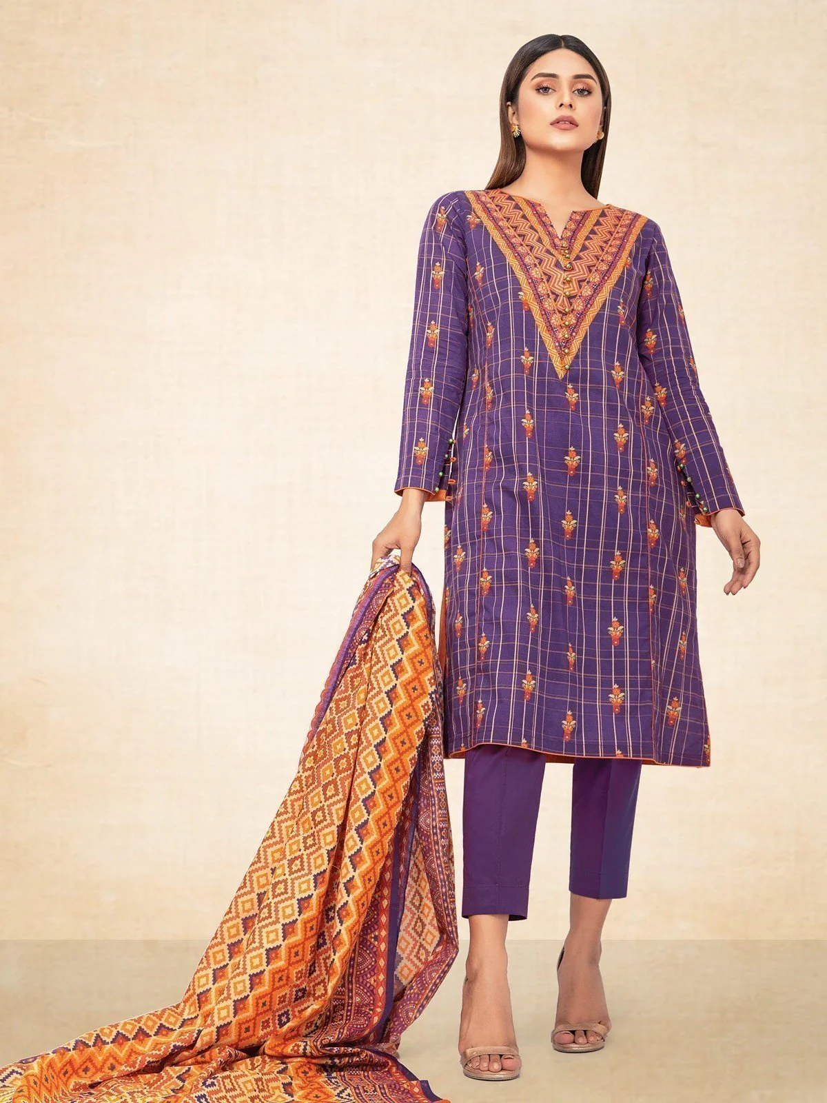 Printed Lawn Suit - EWU20A3-20066