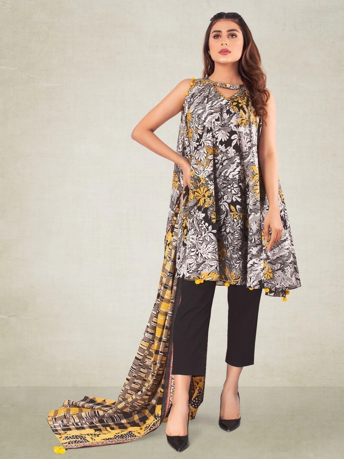 Printed Lawn Suit - EWU20A3-20080