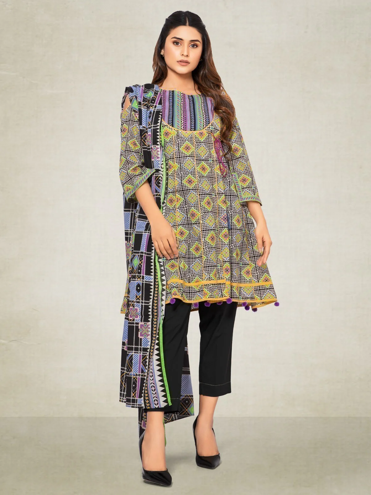 Printed Lawn Shirt Dupatta - EWU20A3-20083