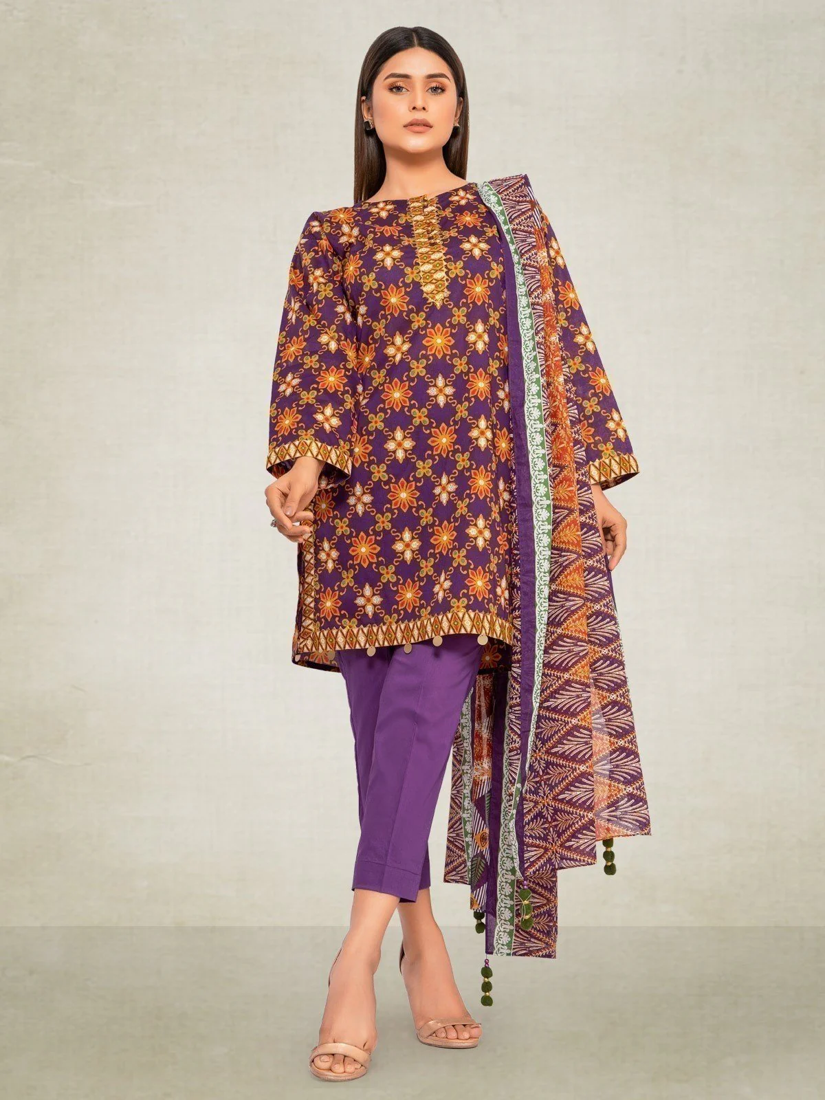 Printed Lawn Shirt Dupatta - EWU20A3-20087