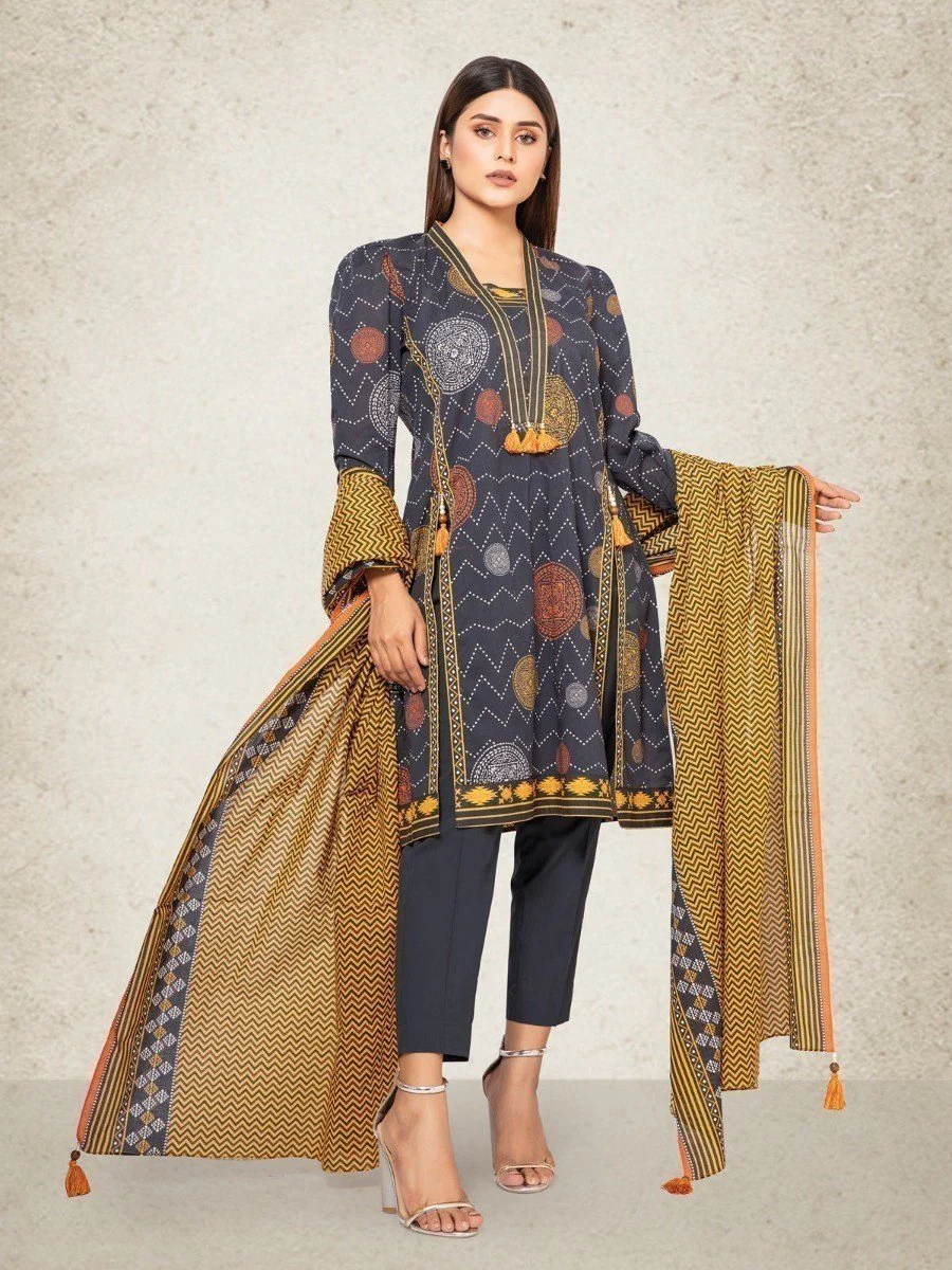 Printed Lawn Suit - EWU20A3-20093
