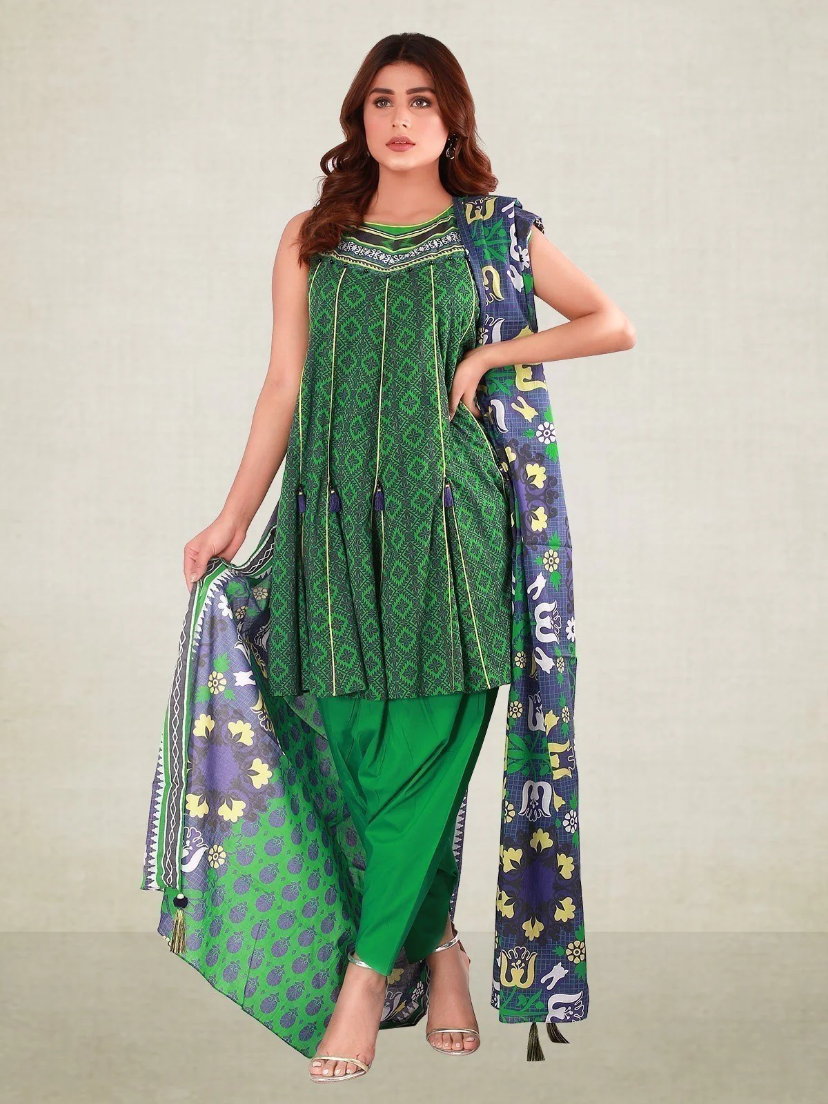 Printed Lawn Suit - EWU20A5-20054