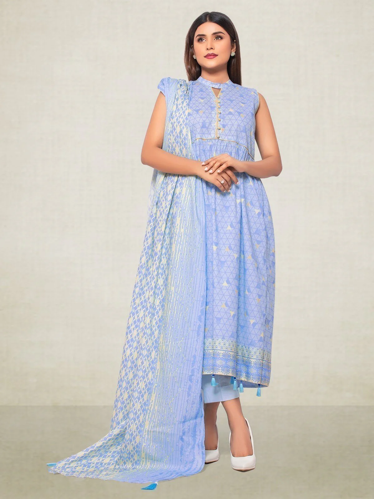 Printed Lawn Shirt Dupatta - EWU20A5-20096