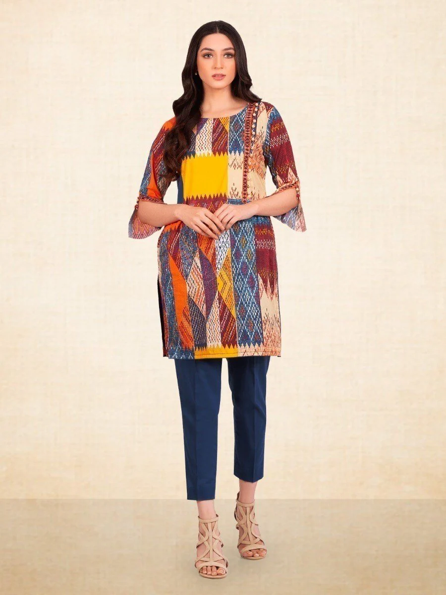 Printed Cambric Shirt Trouser - EWU20A9-20266